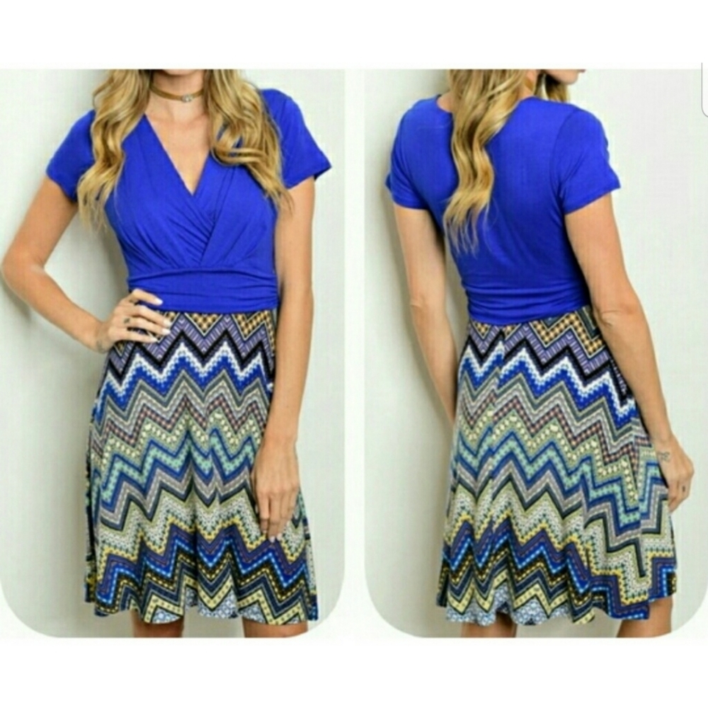 🇺🇸𝐌𝐚𝐝𝐞 𝐢𝐧 𝐔𝐒𝐀 Royal Blue Mint Yellow Dress 1 Small and 1 Medium left